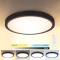 Brilagi - LED Димируем плафон ESTELA LED/48W/230V 3000-6500K ø 40 см черен + дистанционно управление