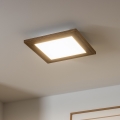 Brilagi - LED Плафониера SLIMFRAME WOOD LED/25W/230V 34x34 см кафяв