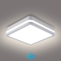 Brilagi - LED външно осветително тяло със сензор BENE LED/18W/230V 22x22 cm бяло IP54