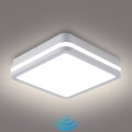 Brilagi - LED външно осветително тяло със сензор BENE LED/24W/230V 26x26 cm бяло IP54