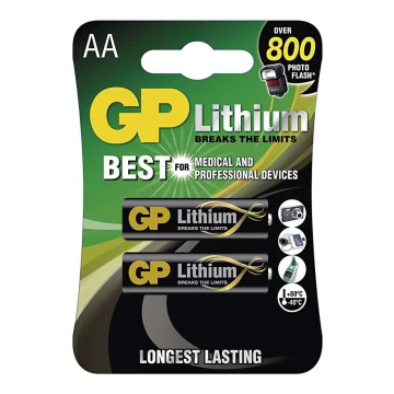 2 бр. Литиева батерия AA GP LITHIUM 1,5V