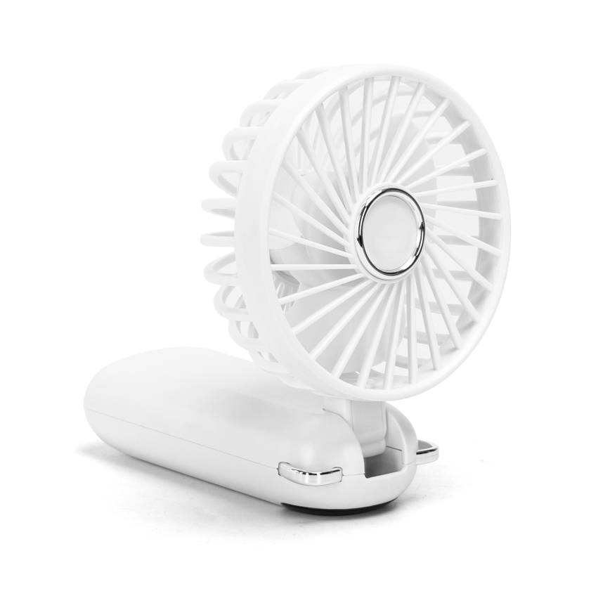 Aigostar - Акумулаторен handheld fan 4W/5V 1200mAh бял