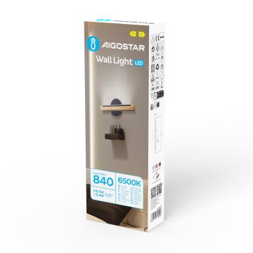 Aigostar - LED аплик LED/6,5W/230V 6500K