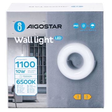 Aigostar - LED Екстериорен аплик LED/10W/230V 6500K IP65 черен