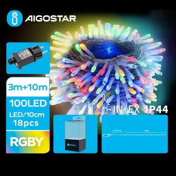 Aigostar - LED Екстериорни коледни лампички 100xLED/8 функции 13 м IP44 многоцветен