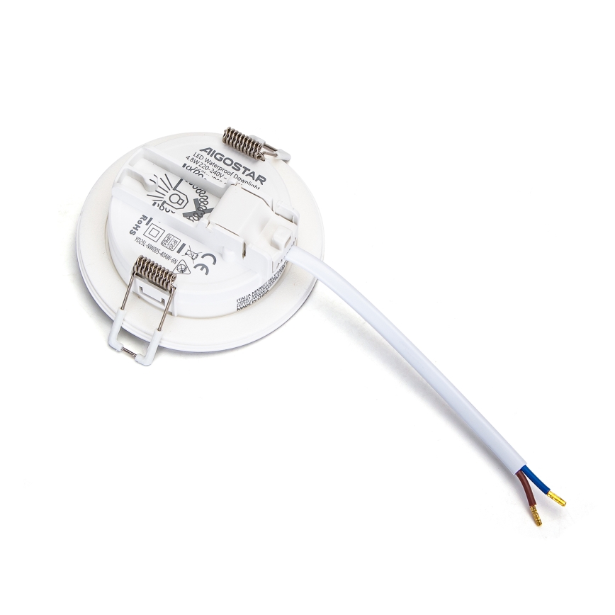Aigostar - LED Лампа за вграждане в баня LED/4,8W/230V 3000K бял IP65