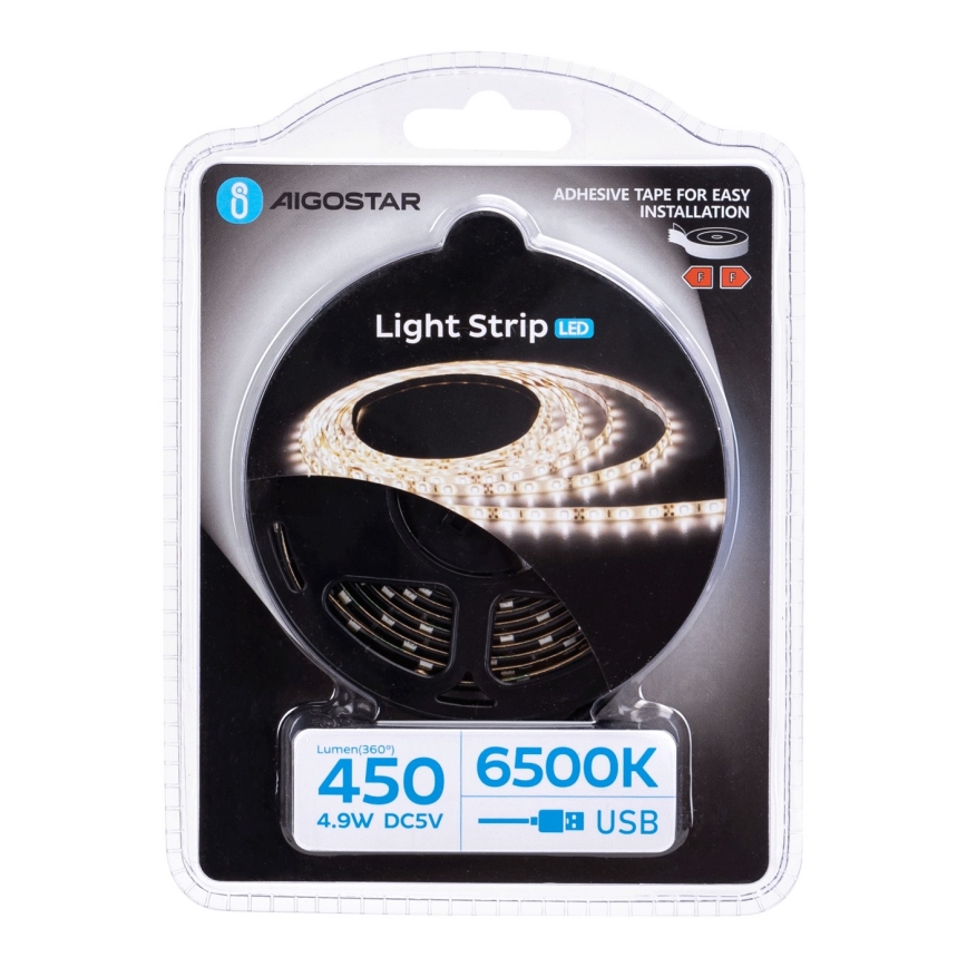 Aigostar - LED Лента 2m LED/4,9W/5V 6500K IP65