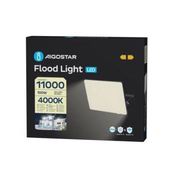 Aigostar - LED Прожектор LED/100W/230V 4000K IP65 черен