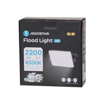 Aigostar - LED Прожектор LED/20W/230V 6500K IP65 черен