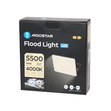 Aigostar - LED Прожектор LED/50W/230V 4000K IP65 черен