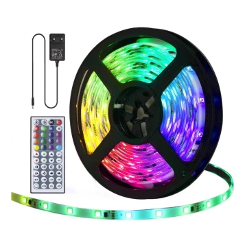 Aigostar - LED RGB Димируема екстериорна лента 5м LED/24W/12/230V IP65 + дистанционно