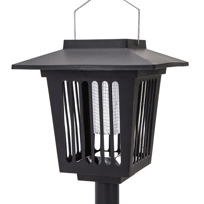 Aigostar - LED Соларна лампа с капан за насекоми LED/0,03W/1,2V 55,2cm черен 6500K IP44