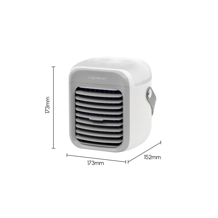Aigostar - Преносим охладител за въздух 8W/5V бял