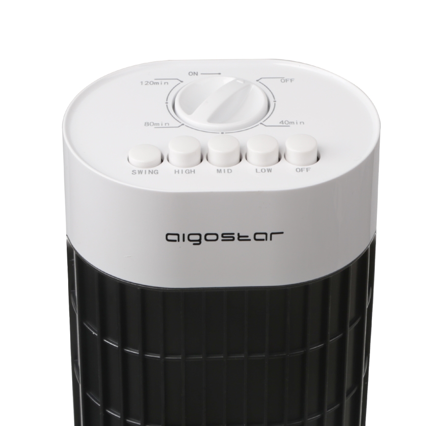 Aigostar - Вентилатор тип кула 45W/230V черен/бял