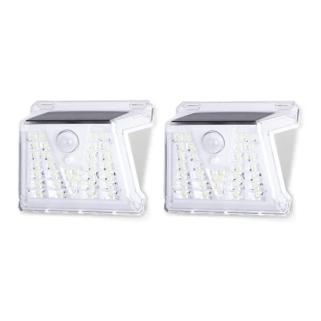 Aigostar - К-кт 2x LED Екстериорна соларна лампа със сензор LED/1,48W/3,7V IP65