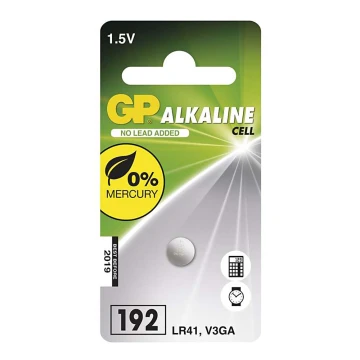 Алкална батерия плоска LR41 GP ALKALINE 1,5V/24 mAh