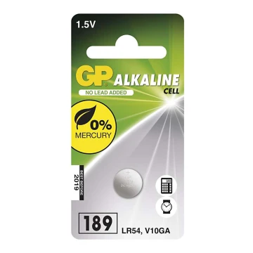 Алкална батерия плоска LR54 GP ALKALINE 1,5V/44 mAh