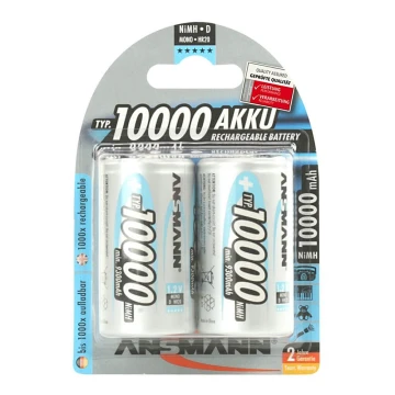 Ansmann 06549 Mono D - 2ks Акумулаторна батерия D NiMH/1,2V/1000mAh