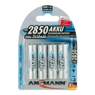 Ansmann 07522 Mignon AA - 4ks Акумулаторна батерия NiMH/1,2V/2850mAh
