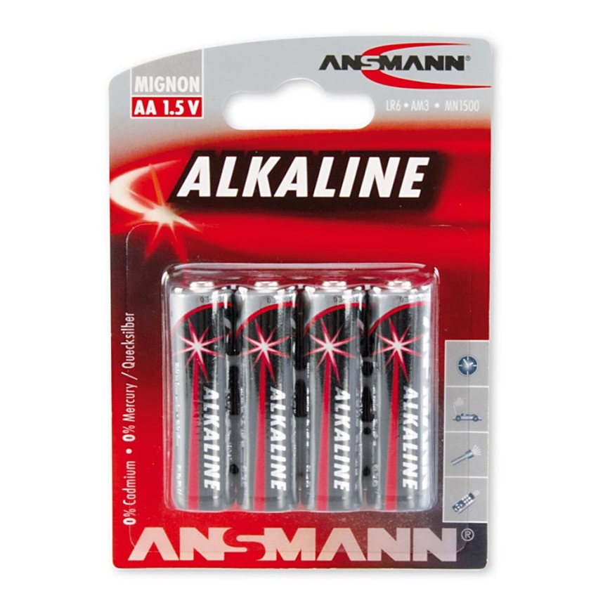 Ansmann 09629 LR6 AA RED - 4ks Алкална батерия 1,5V