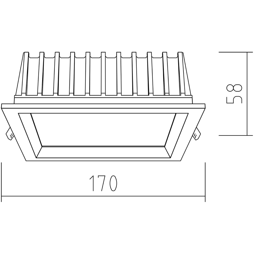 APLED - LED Лампа за окачен таван SQUARE WOODLINE LED/12W/230V 4000K 17x17 см дъб масивнo дървo