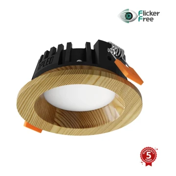 APLED - LED Лампа за окачен таван RONDO WOODLINE LED/3W/230V 3000K Ø 9 см бор масивнo дървo