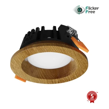 APLED - LED Лампа за окачен таван RONDO WOODLINE LED/3W/230V 3000K Ø 9 см дъб масивнo дървo