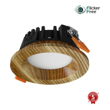 APLED - LED Лампа за окачен таван RONDO WOODLINE LED/3W/230V 3000K Ø 9 см пепел масивнo дървo