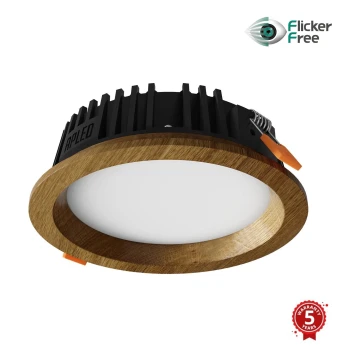 APLED - LED Лампа за окачен таван RONDO WOODLINE LED/6W/230V 3000K Ø 15 см дъб масивнo дървo