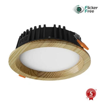 APLED - LED Лампа за окачен таван RONDO WOODLINE LED/6W/230V 4000K Ø 15 см бор масивнo дървo