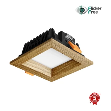 APLED - LED Лампа за окачен таван SQUARE WOODLINE LED/3W/230V 3000K 9x9 см дъб масивнo дървo