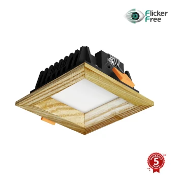 APLED - LED Лампа за окачен таван SQUARE WOODLINE LED/3W/230V 3000K 9x9 см пепел масивнo дървo