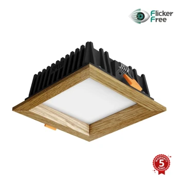 APLED - LED Лампа за окачен таван SQUARE WOODLINE LED/6W/230V 3000K 12x12 см дъб масивнo дървo