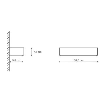 Аплик BRICK 2xE14/12W/230V гипс/бял