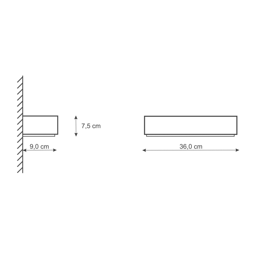 Аплик BRICK 2xE14/12W/230V гипс/бял