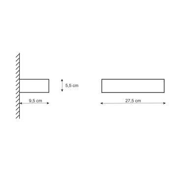 Аплик CEGIELKA 1xE14/12W/230V гипс/бял