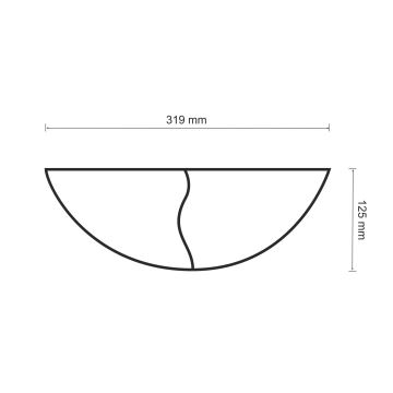 Аплик FALA 1xE14/12W/230V гипс/бял