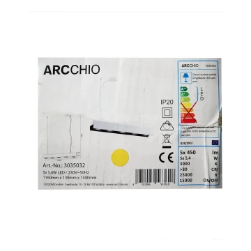 Arcchio - LED Димируем пендел OLINKA 5xLED/5,4W/230V