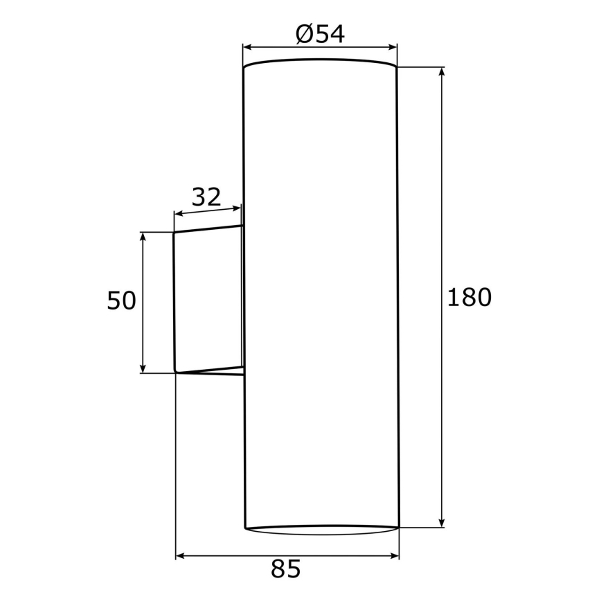 Argon 0912 - Аплик MITOS 2xGU10/5W/230V хром