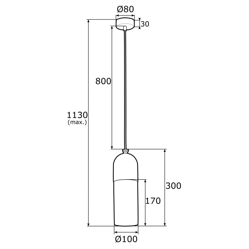 Argon 4213 - Висящ полилей BURGOS 1xE27/15W/230V черен