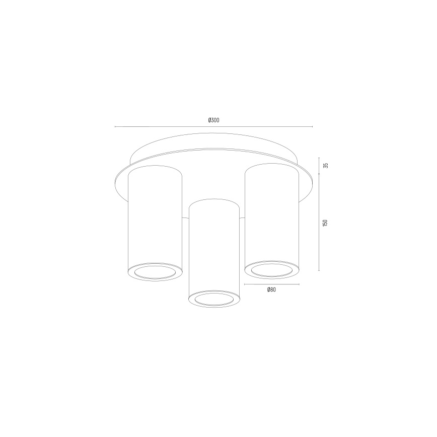 Argon 6304 - Плафон HAMPTON 3xE14/7W/230V златист