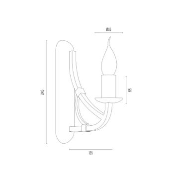 Argon 8355 - Аплик LORENZO 1xE14/7W/230V