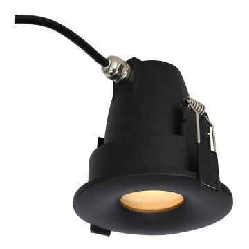 Azzardo AZ5390 - Лампа за вграждане в баня ROMOLO 1xGU10/50W/230V IP65 черен