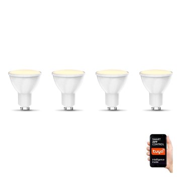 B.K. Licht 1261 - К-кт 4x LED Димируема крушка GU10/5,5W/230V Wi-Fi Tuya 2700K