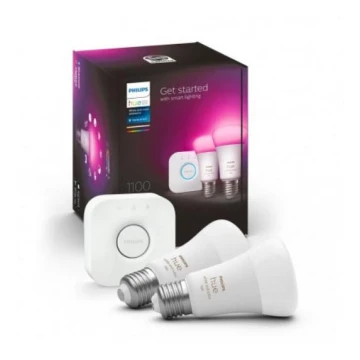 Базов комплект Philips Hue WHITE AND COLOR AMBIANCE 2xE27/9W/230V 2000-6500K + взаимосвързващо устройство