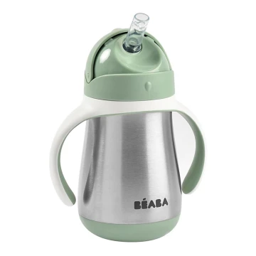 Beaba - Термочаша със сламка 250 мл зелена