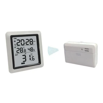 Безжичен термометър с хигрометър 2xAA