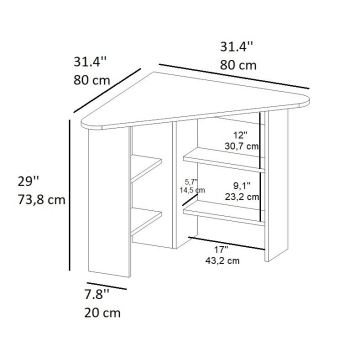 Бюро CORNER 73,8x80 см антрацит