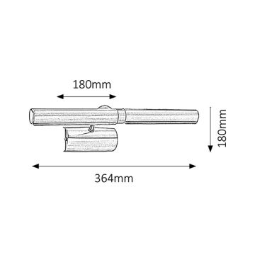 Brilagi - Лампа за картина DANAE 2xE14/40W/230V бронзов