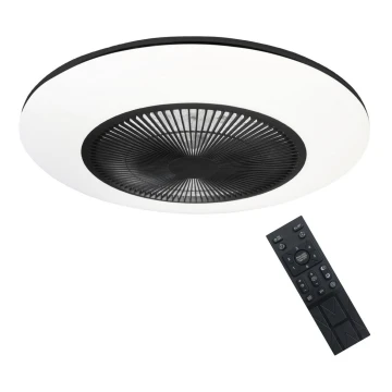 Brilagi - LED Димируема лампа с вентилатор AURA LED/38W/230V 3000-6000K черен + дистанционно управление